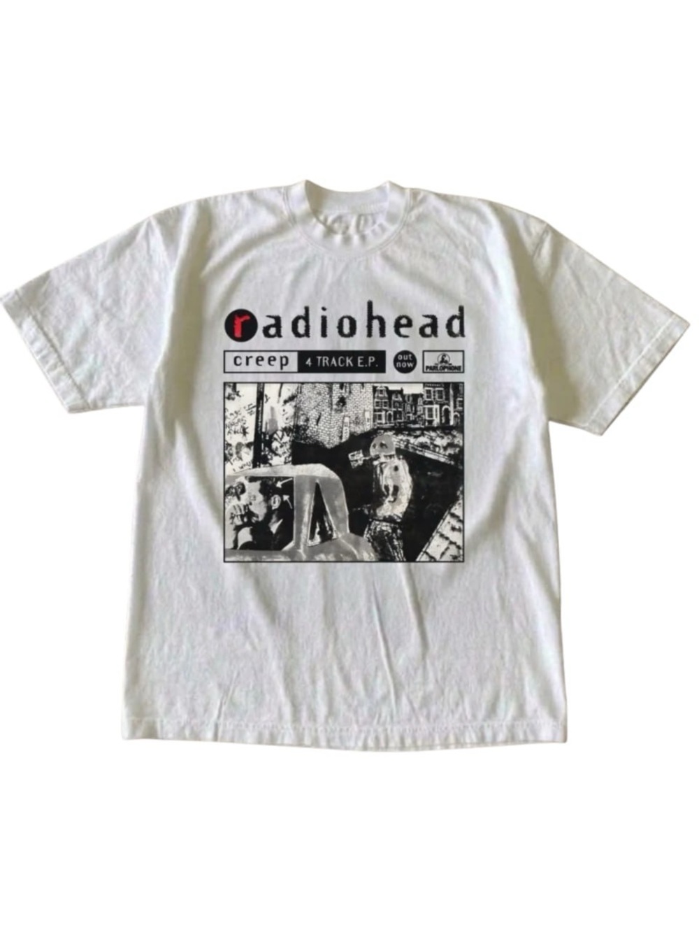 Gildan White Radiohead Creep Graphic Tee